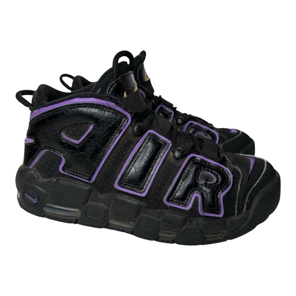 Nike Air More Uptempo 96 Shoes Black Action Grape DV1879-001 Mens Size 8